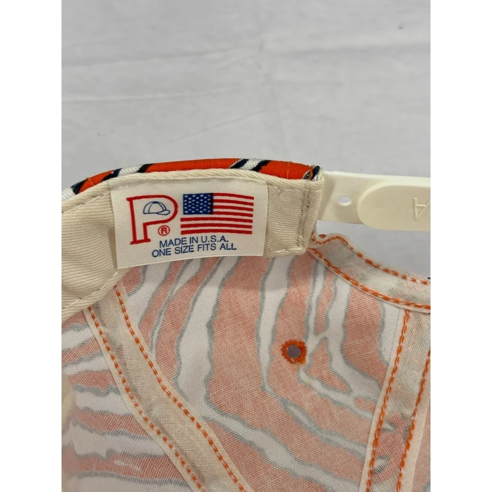 Clemson Tigers University Snapback Hat Cap Mens Orange White Zebra Vintage